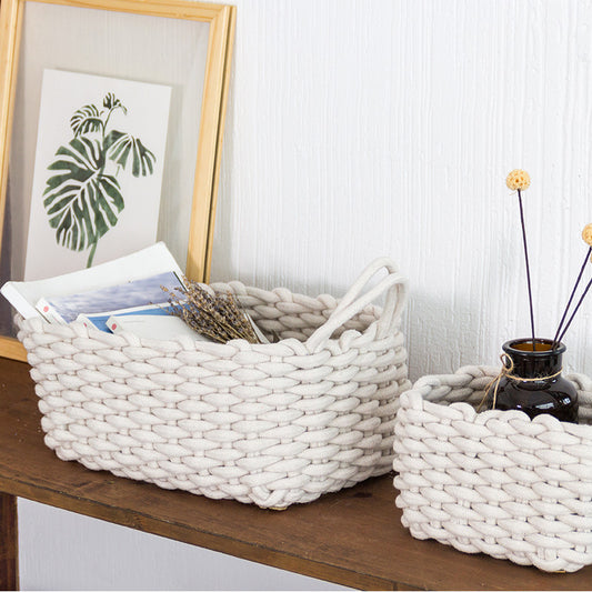 Panier de rangement en corde de coton